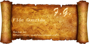 Flór Gusztáv névjegykártya