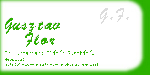 gusztav flor business card